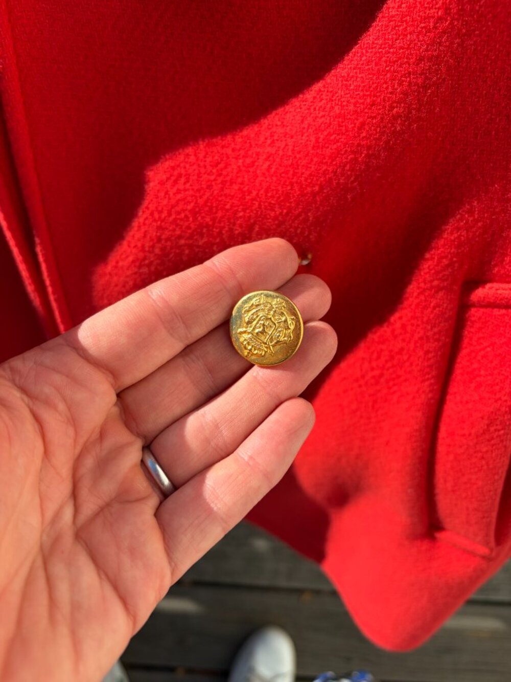Charming Red Peacoat - Picture 4 of 6